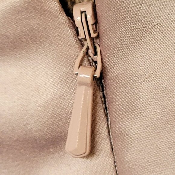 One-Shoulder Satin Midi Dress With Ruched Bodice In Blush Pink & Brown - Picture 5 of 12